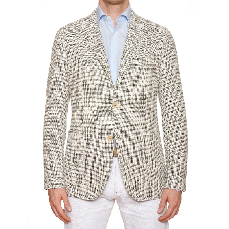 BOGLIOLI "K. Jacket" Beige Jacquard Silk-Cotton Unlined Jacket EU 46 NEW US 36 Refined Men's Classic 