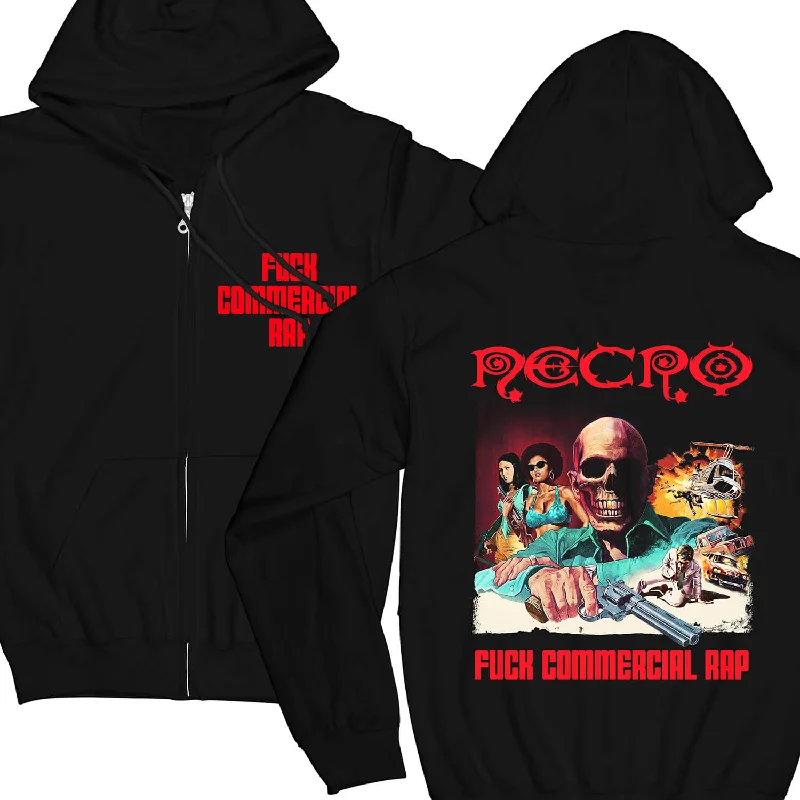 Necro "F**k Commerical Rap" Zip Hoodie Luxurious Men's High