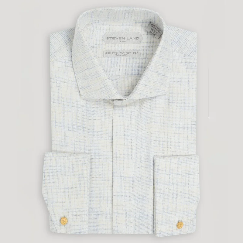 The Malcolm Dress Shirt | Semi Spread Collar | Mitered French Cuff Business