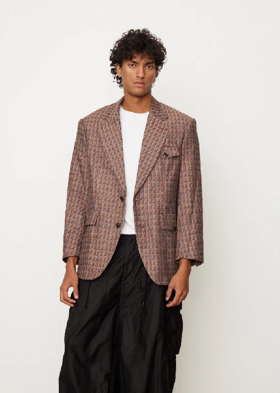 2B Jacket C/PE Geometric Jacquard Refined Men's European