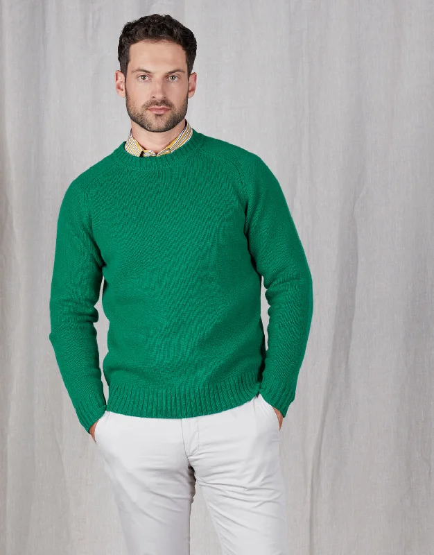 Kaiapoi Green Shetland Sweater British Gentleman Style