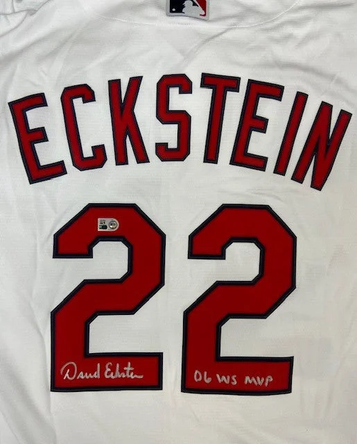 David Eckstein Autographed "06 WS MVP" Cardinals Replica Jersey Sharp Men's Italian