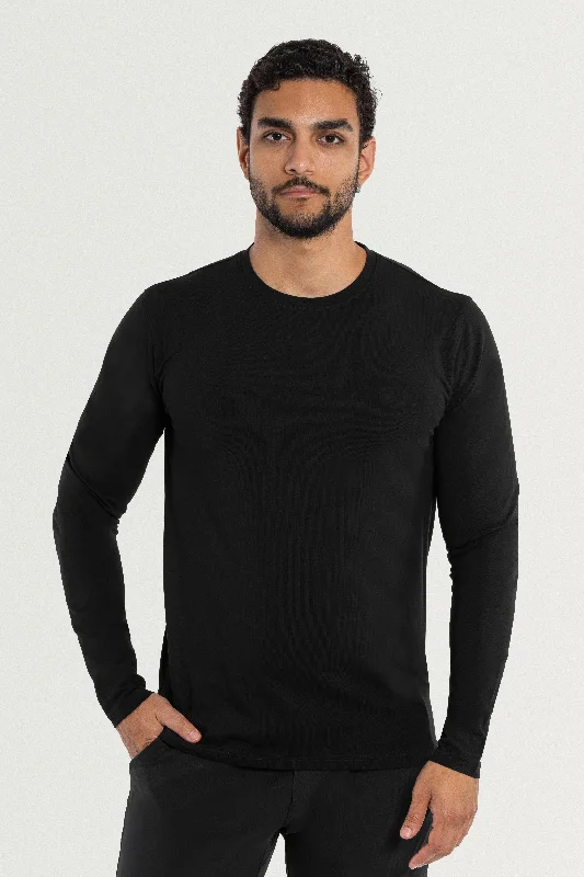 X RAY Men's Classic Long Sleeve Crewneck T-shirt Dapper Men's Bow