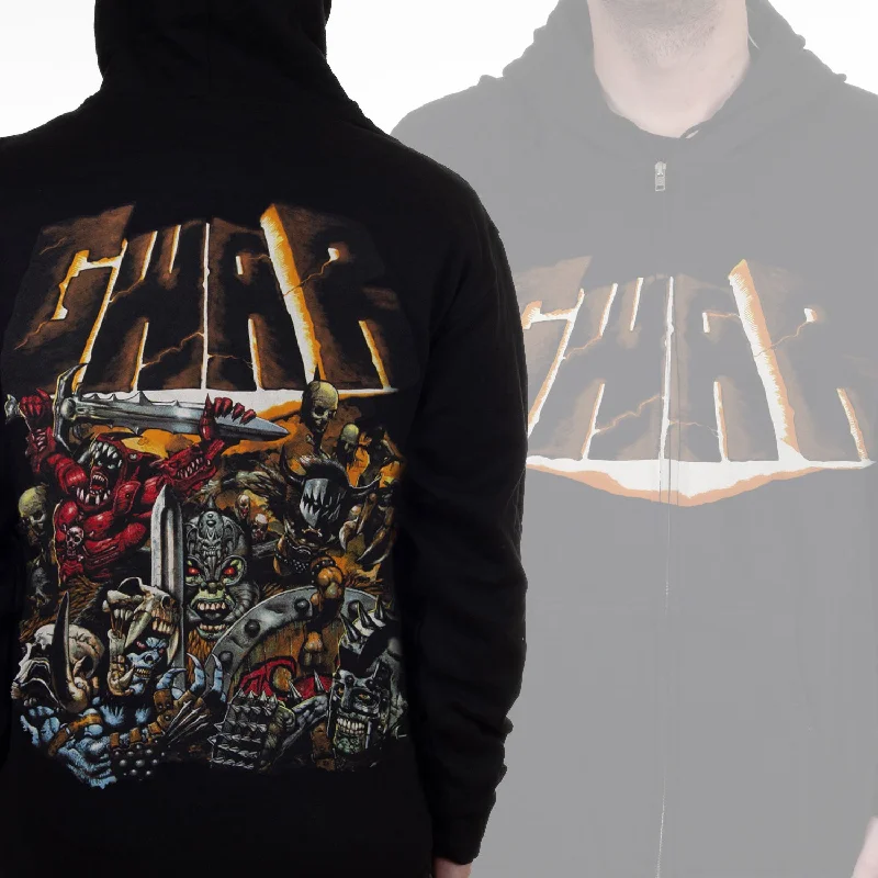 Gwar "The Blood Of Gods Album Art" Zip Hoodie Refined Men's Classic 