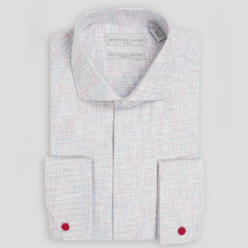 The Malcolm Dress Shirt | Semi Spread Collar | Mitered French Cuff British Gentleman Style