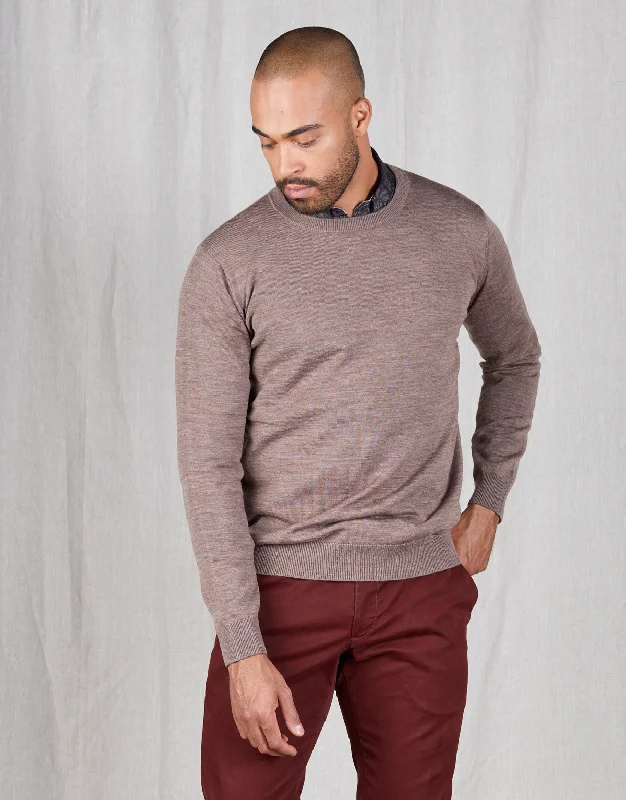 Naseby Brown Crew Neck Jersey Masculine Men's 