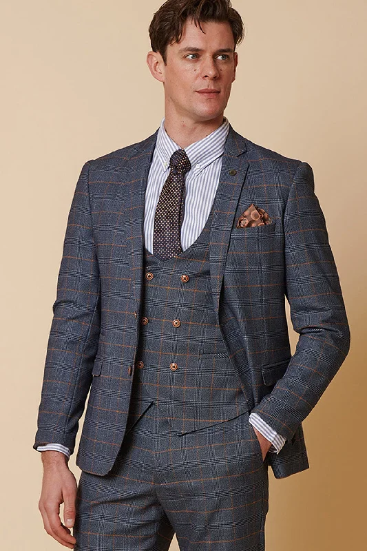 JENSON - Sky Blue Check Blazer Laid