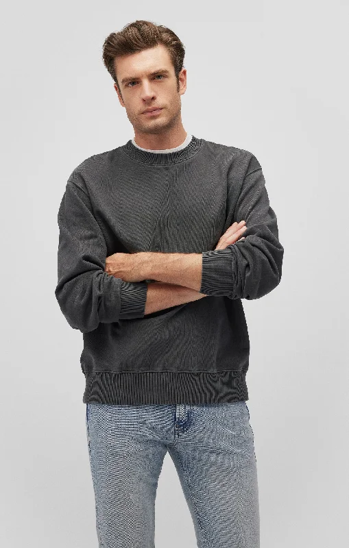 CREW NECK SWEATSHIRT IN PIRATE BLACK Tailored