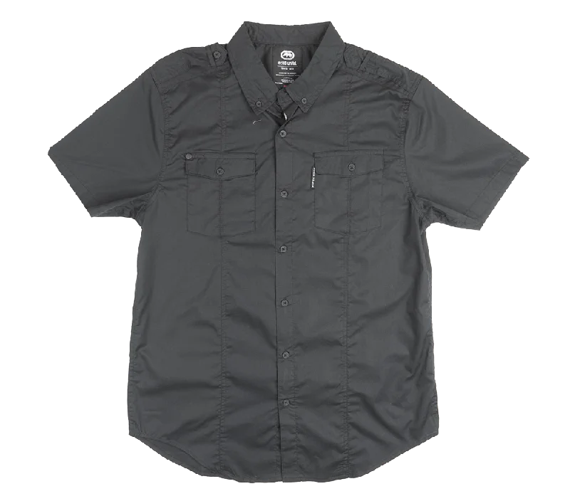 ECKO UNLTD S/S BUTTON DOWN BLACK - EO316W06 Laid