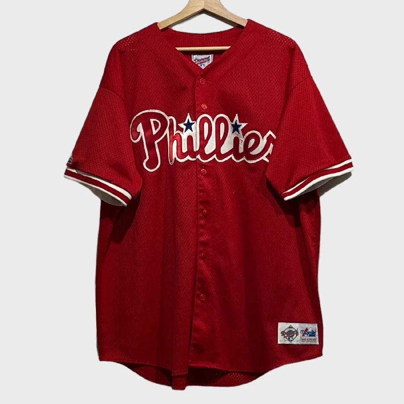 Vintage Philadelphia Phillies Batting Practice Jersey XL Tough Men's Military