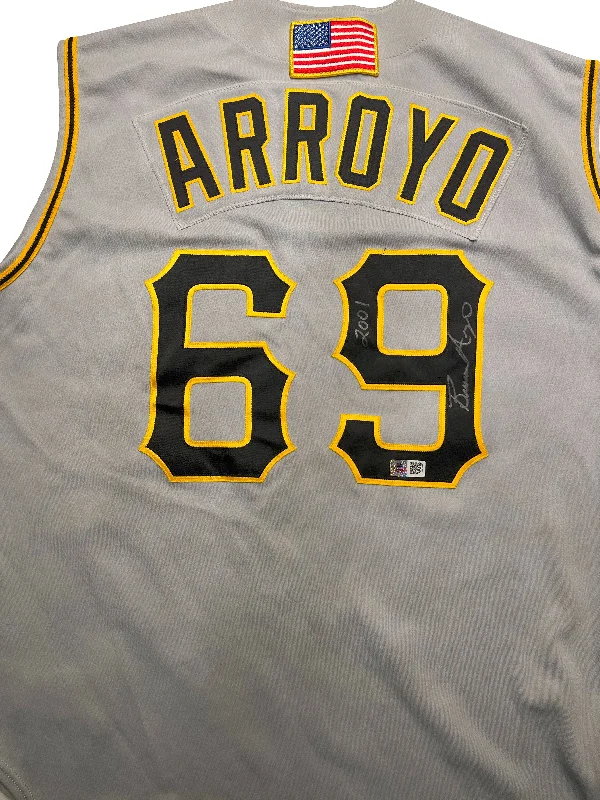 Bronson Arroyo Autographed Authentic Pirates Jersey - Player's Closet Project Refined Men's Hand