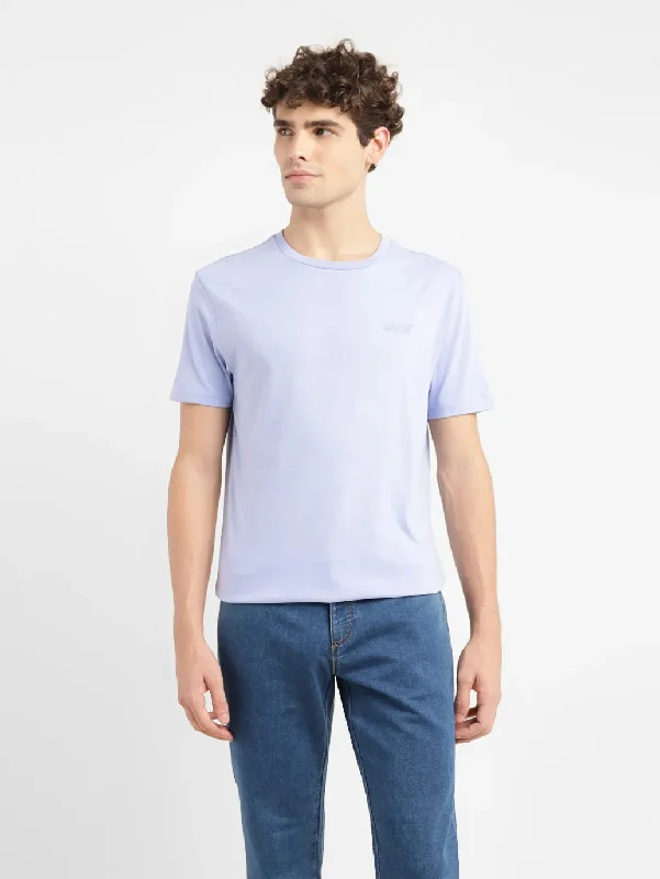 Men's Solid Slim Fit T-shirt Elegant Men's Cashmere