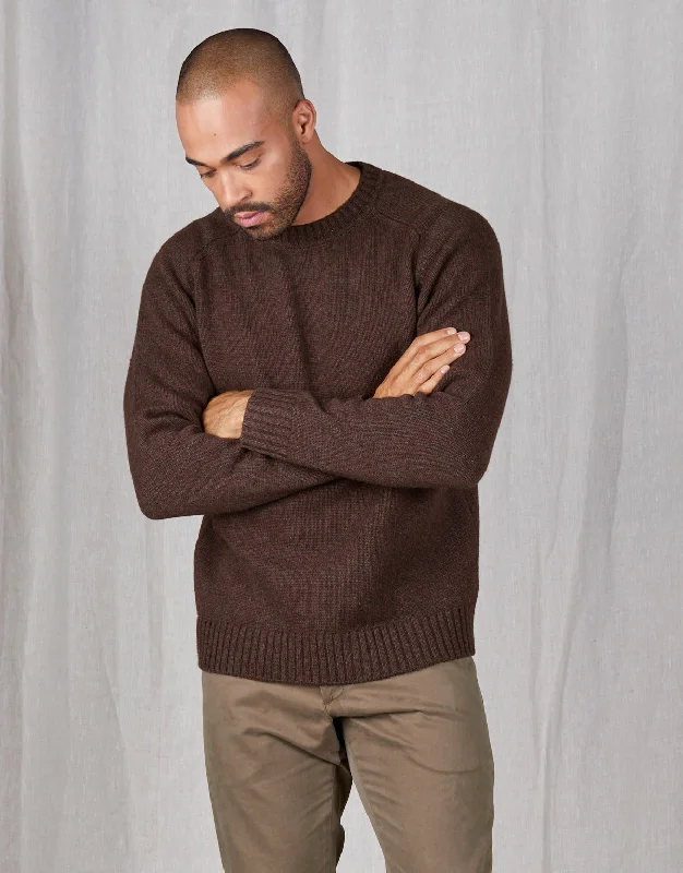 Kaiapoi Maroon Marle Shetland Sweater Sporty Men's Athleisure 