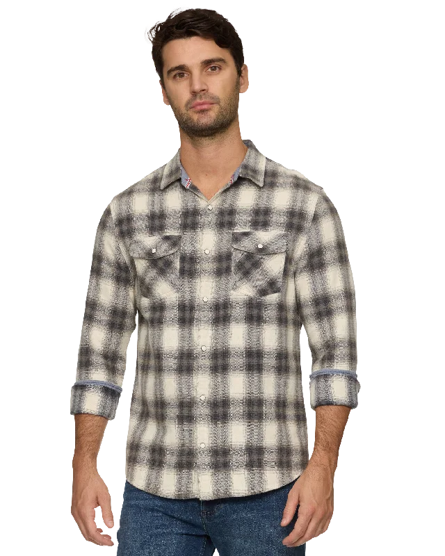 ALMA VINTAGE WASHED FLANNEL SHIRT Monochromatic All