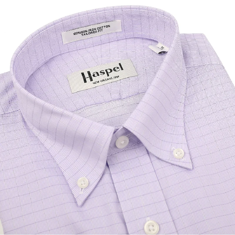 Howard Lavender Grid Sport Shirt Youthful Men's Pop