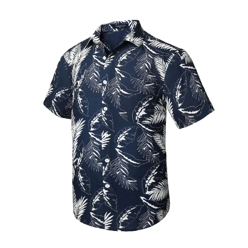 Funky Hawaiian Shirts with Pocket - A2-NAVY Tough Men's Military