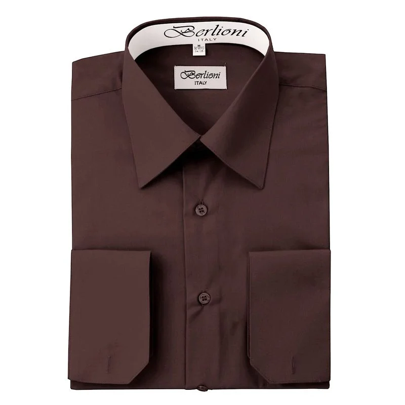 French Convertible Shirt | N°221 | Brown Trendy Men's Scandinavian