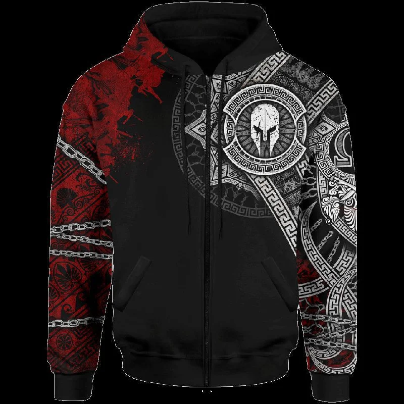 Ares Zip Hoodie Hip Men's Retro