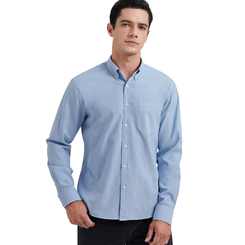 Men's Dress Shirt with Pocket - 02-LIGHT BLUE Dynamic Men's Glow