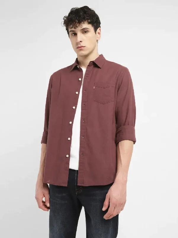 Men's Solid Slim Fit Shirt Bold Men's Statement