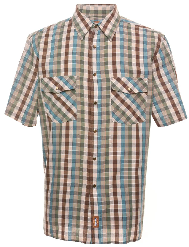 Dickies Multi-Colour Checked Shirt - L Unique Men's Upcycled