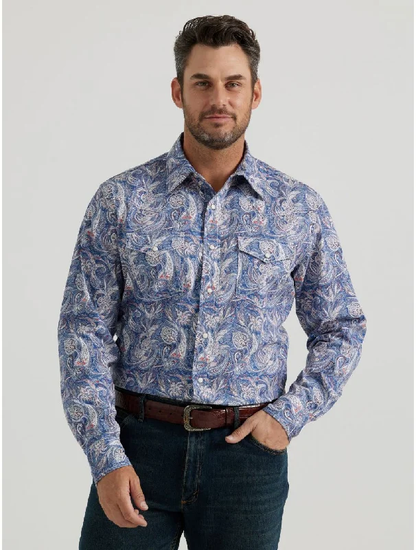 Wrangler 20x Paisley Print Snap Shirt Youthful Men's Pop