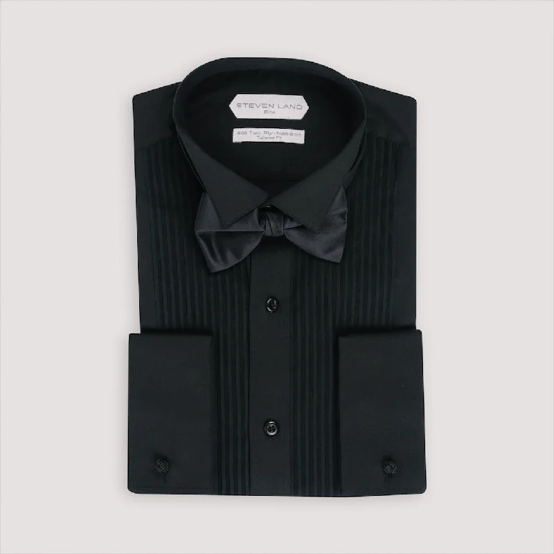 The Tuxedo Dress Shirt | Wing Tip Collar | French Cuff | 100% Cotton Polished Men's Silk