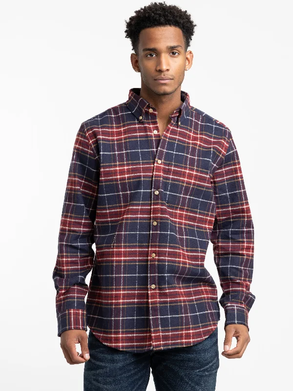 Blue Check Station Shirt Trendy Men's Oversized