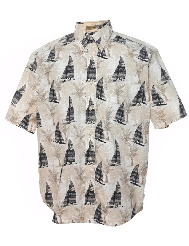 1990s Natural Issue Smart Shirt - M Laid