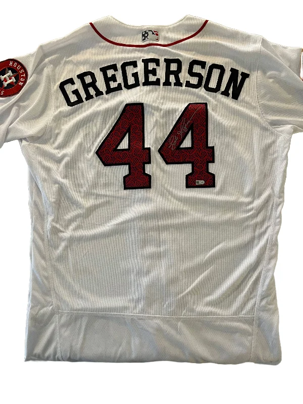 Luke Gregerson Autographed Authentic Astros Jersey - Player's Closet Project Unique Men's Upcycled