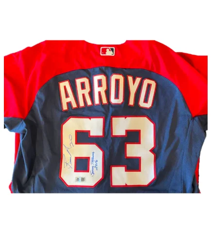 Bronson Arroyo Autographed Authentic Nationals Jersey - Player's Closet Project Edgy Men's Punk