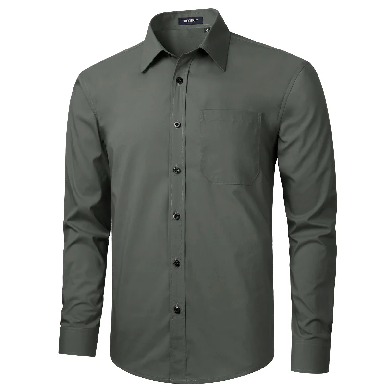 Men's Dress Shirt with Pocket - GREY Confident Men's Power