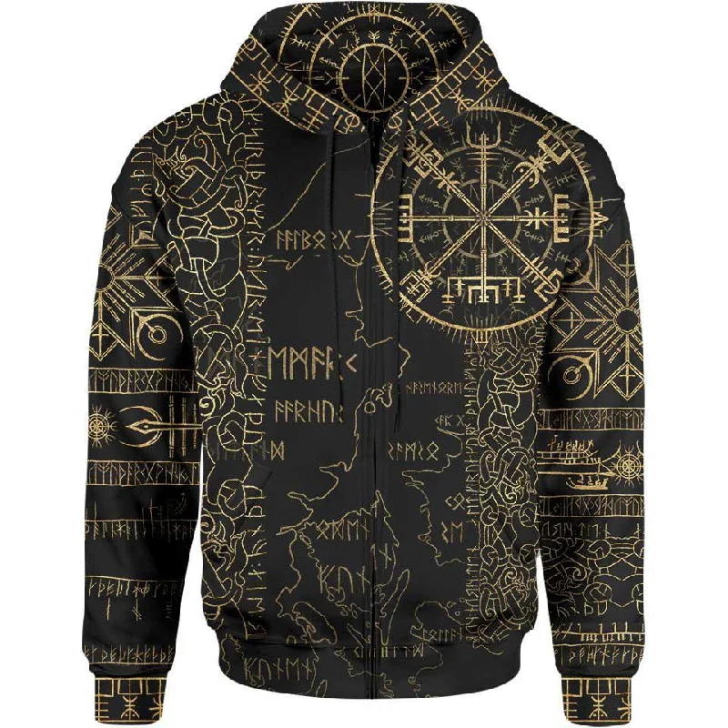 Vegvisir Zip Hoodie Laid