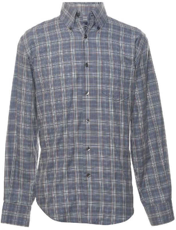 Dockers Grey Flannel Checked Shirt - S Beach