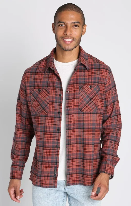 RED STRETCH PLAID