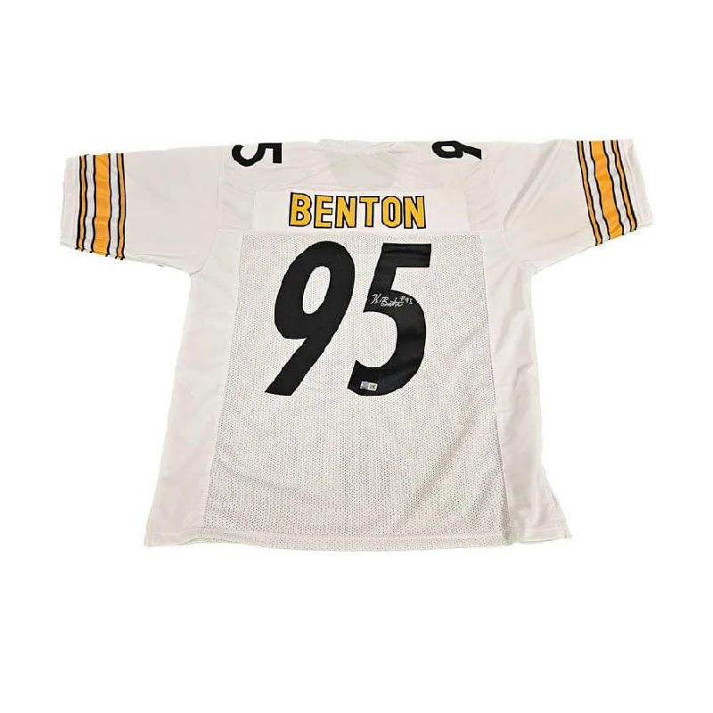 Keeanu Benton Signed Custom White Football Jersey Modern Men's 