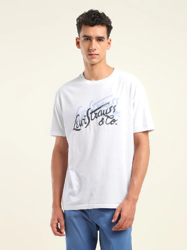 Men's Brand Logo Oversized T-Shirt Refined Men's Hand