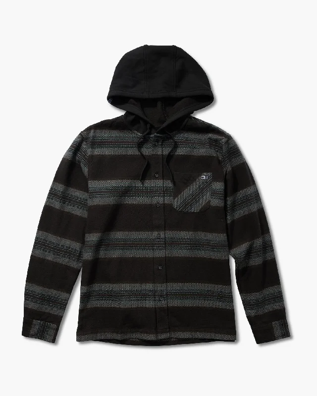 Outback Flannel Hoodie - Coal Youthful Men's Anime