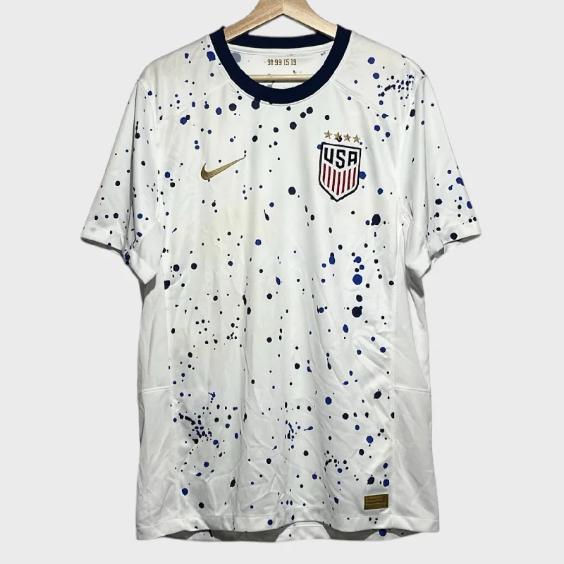 USWNT US Soccer 2023 World Cup Home Jersey L Hip Men's Retro