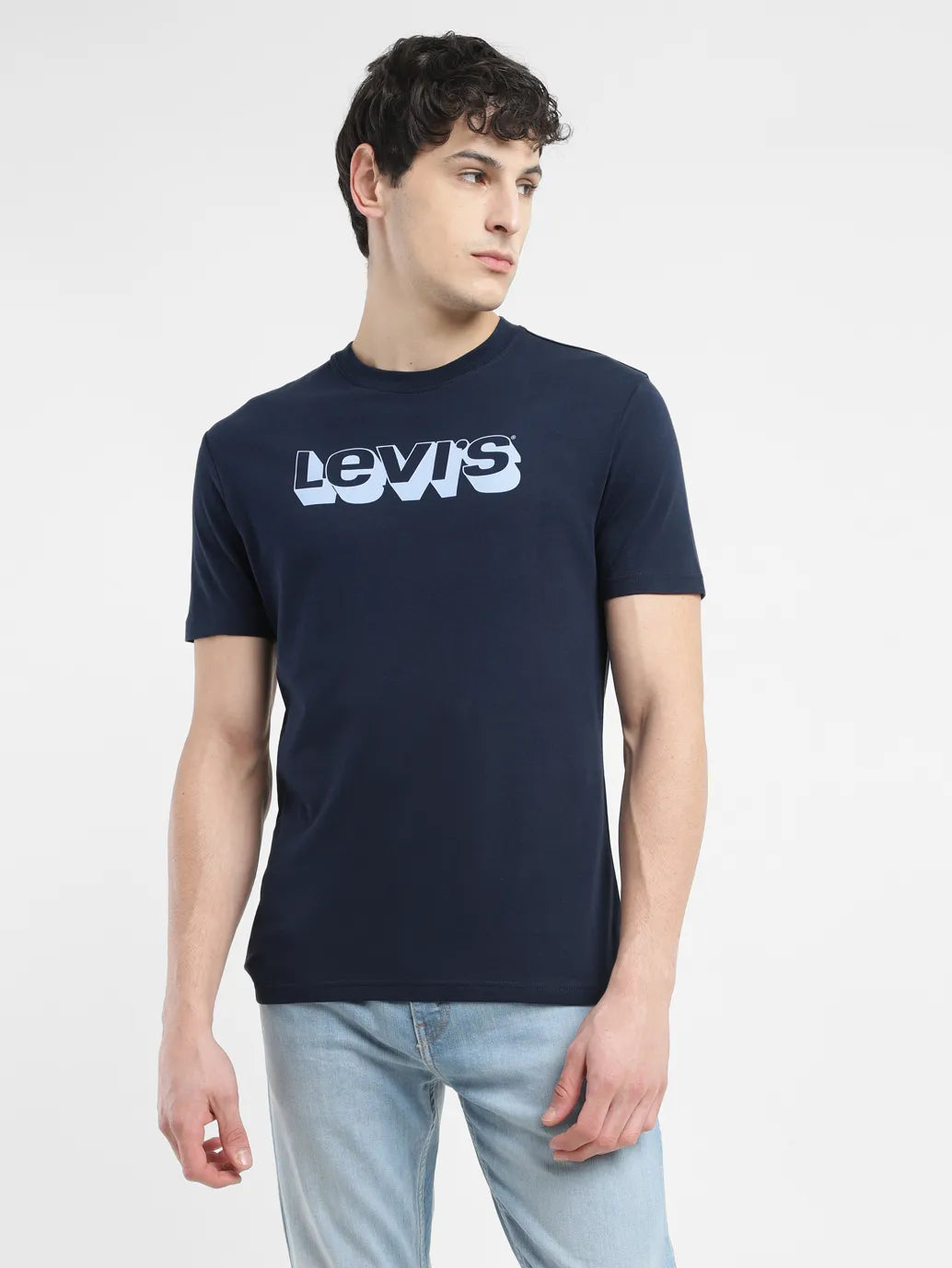 Men's Brand Logo Crew Neck T-shirt Business