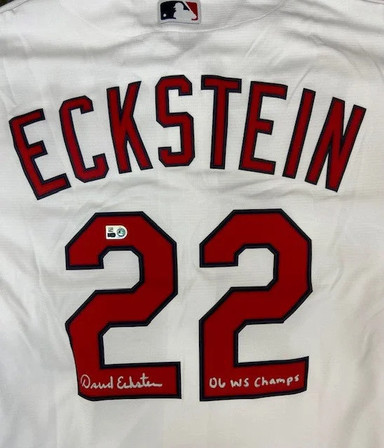 David Eckstein Autographed "06 WS Champs" Cardinals Replica Jersey Luxurious Men's High