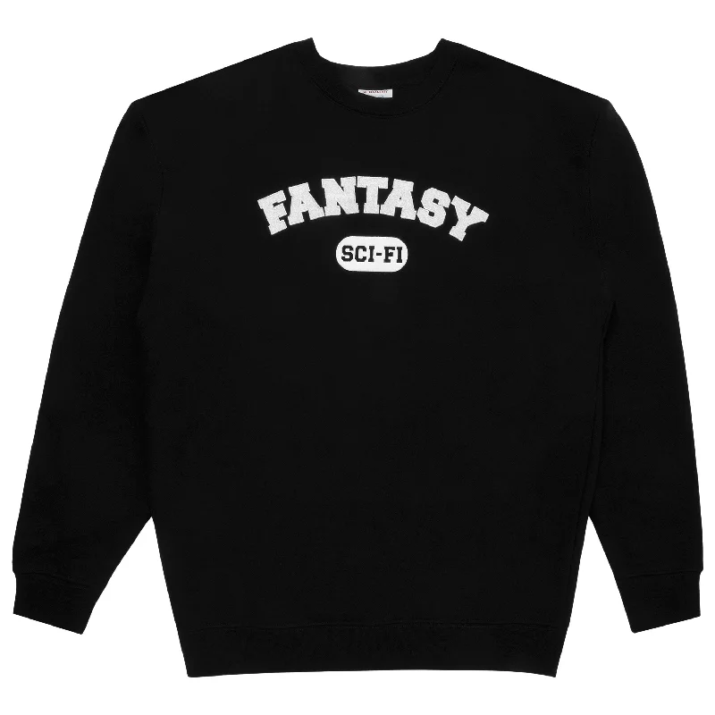 Sci-Fi Fantasy Sci-Fi U Crewneck Sweatshirt Black Polished Men's Silk