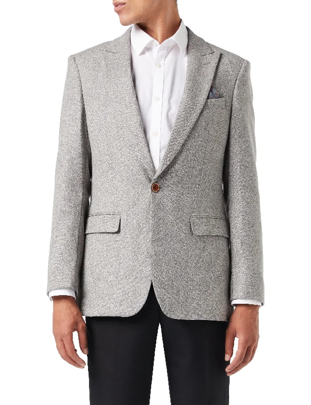 MARCO - SINGLE BREASTED CASUAL GREY BLAZER Dapper Men's 1920S