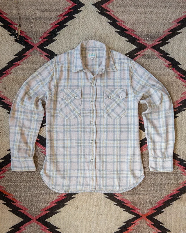 Washed Flannel Pearlsnap Shirt - Abiquiu Sunset Elegant Men's Formal 