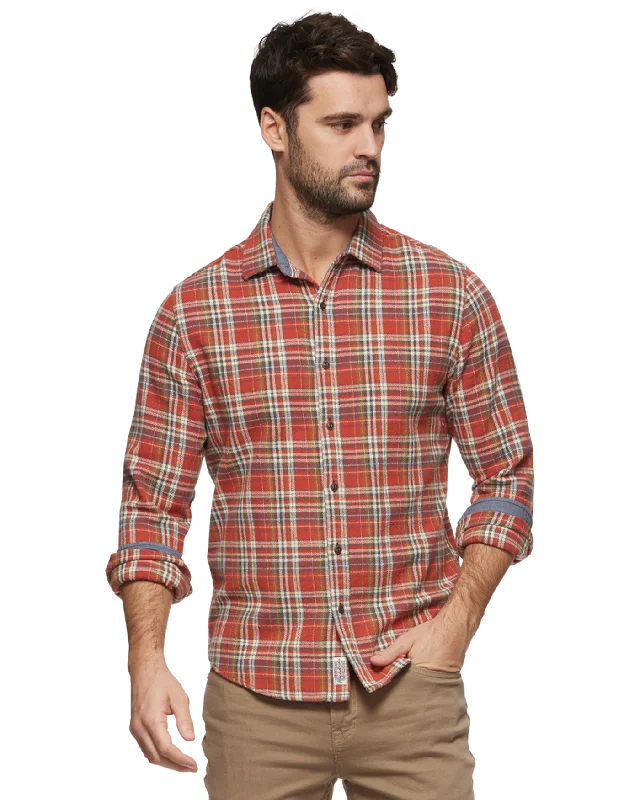 HUNTLY VINTAGE WASHED FLANNEL SHIRT Cozy Men's Winter