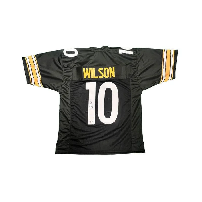 Roman Wilson Signed Custom Black Football Jersey Artistic Men's Hand