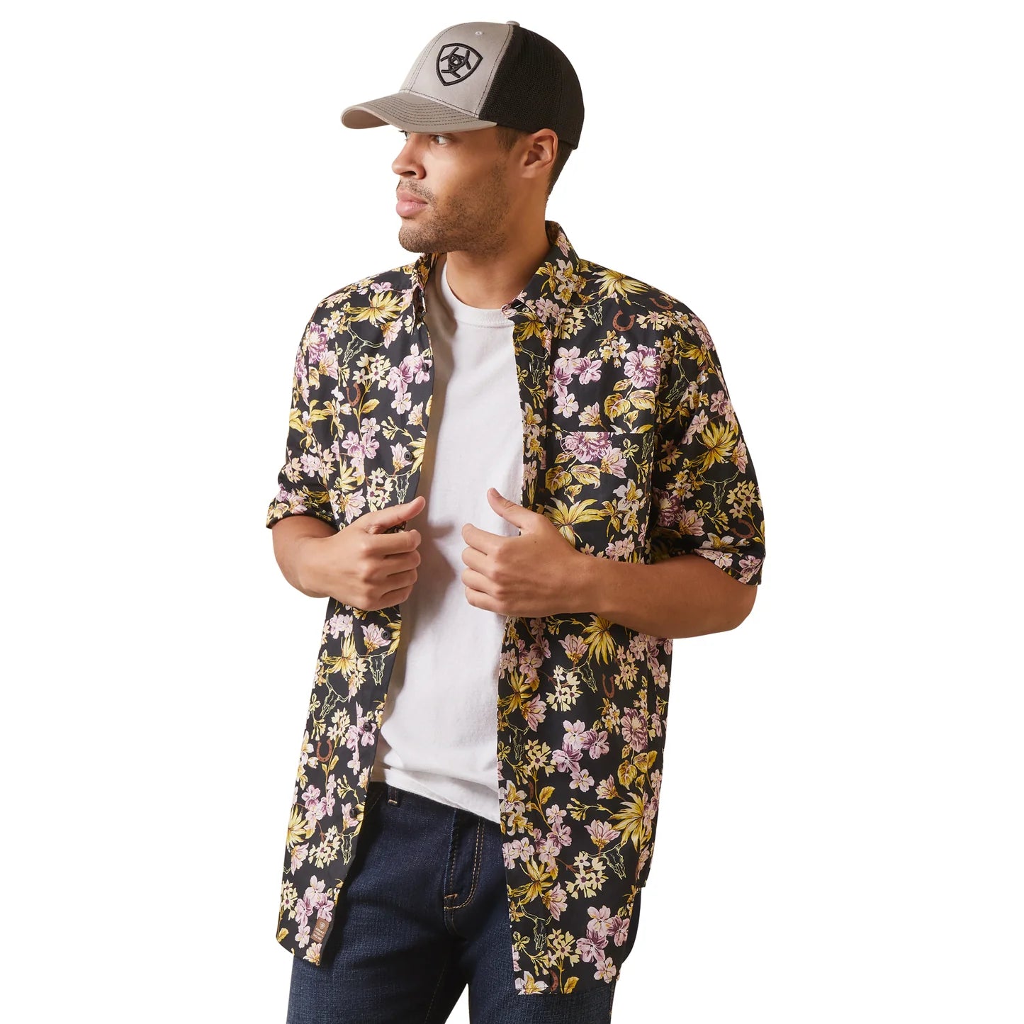 Ariat Men's Dex Floral Print Shirt Trendy Men's Scandinavian