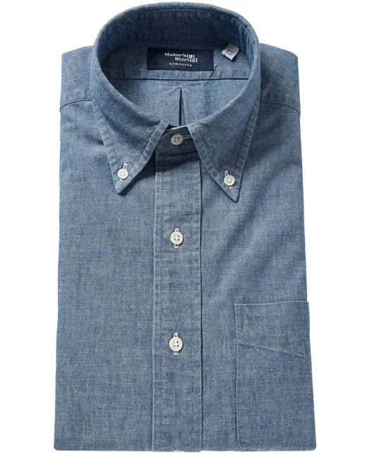 TOKYO SLIM FIT - SPORT Button Down Chambray Luxurious Men's High