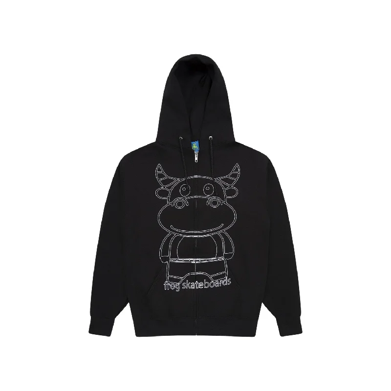 Frog Totally Awesome Zip Hoodie Black Vacation