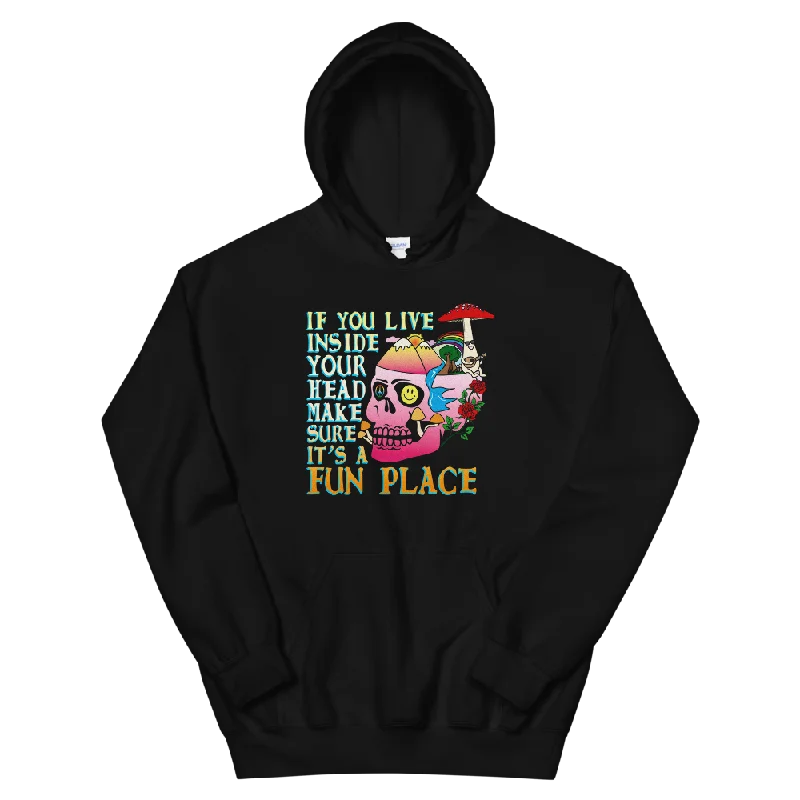 If You Live Inside Your Head Graphic Hoodie Beach